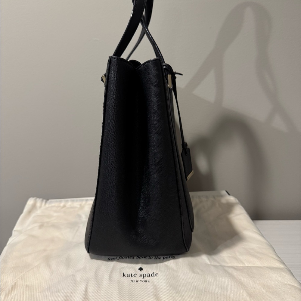 Kate Spade Elegant hard, leather Black Tote heavy duty for every day use - Picture 9 of 10